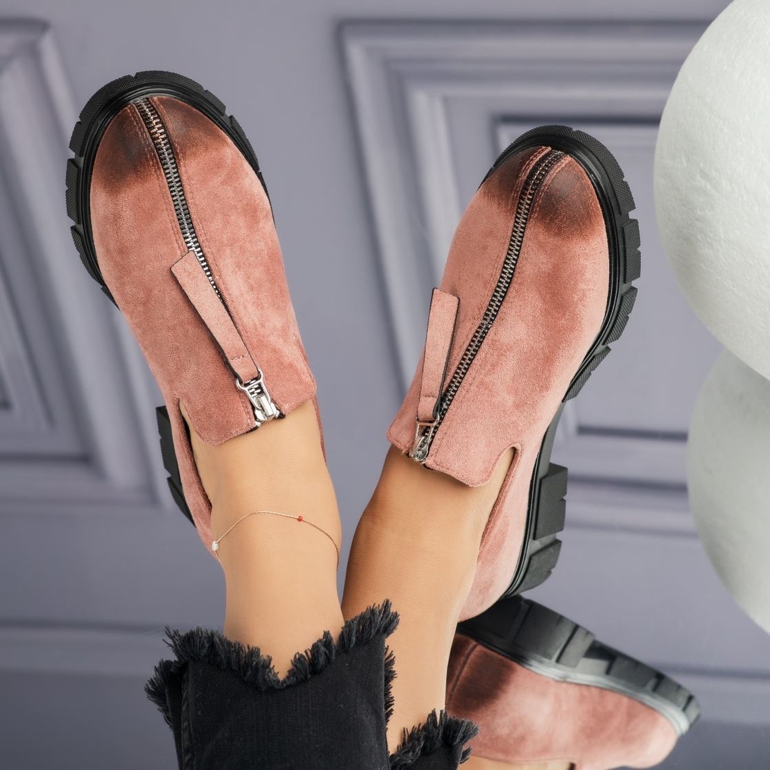 Alkalmi cipő rózsaszín Sorana #3695M