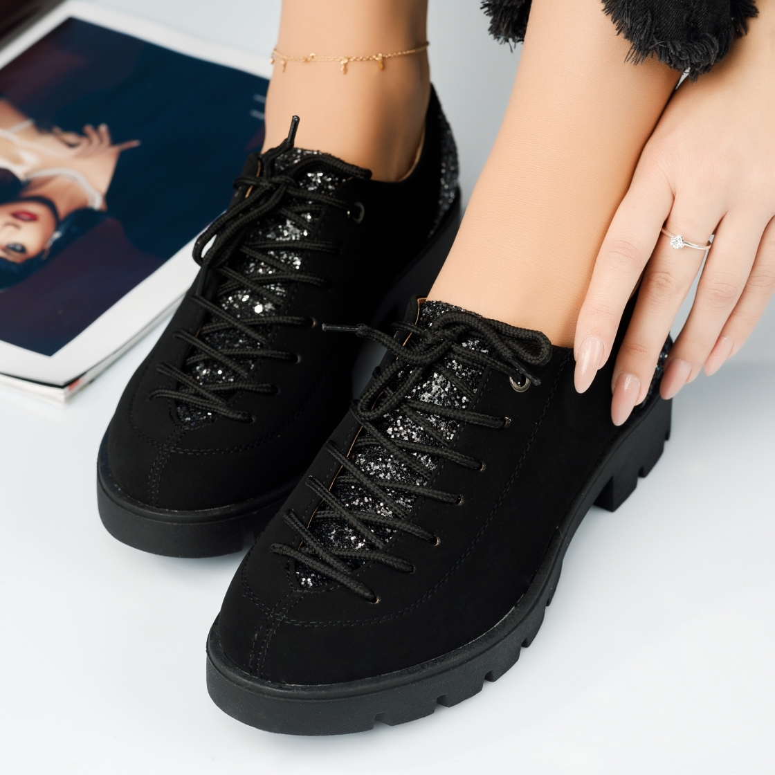 Alkalmi cipő fekete2 Aaliyah  #4175M