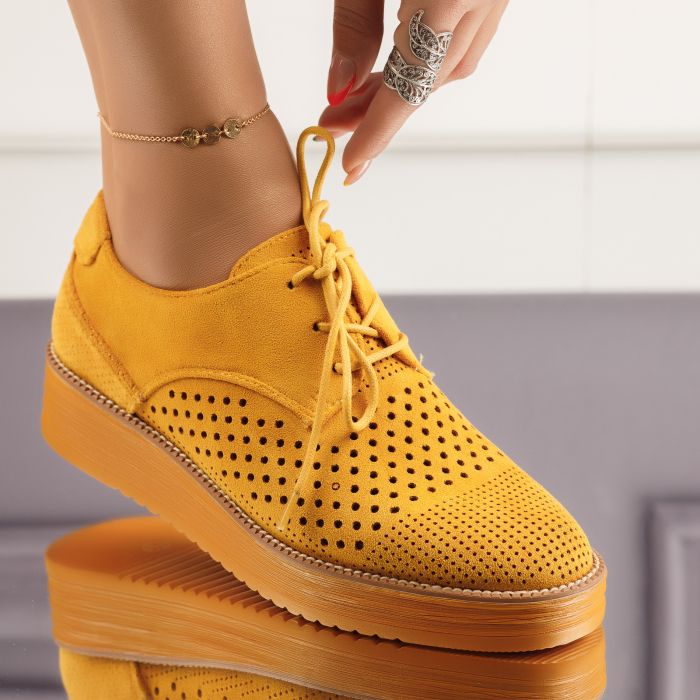 Alkalmi cipő sárga Celia #4783M