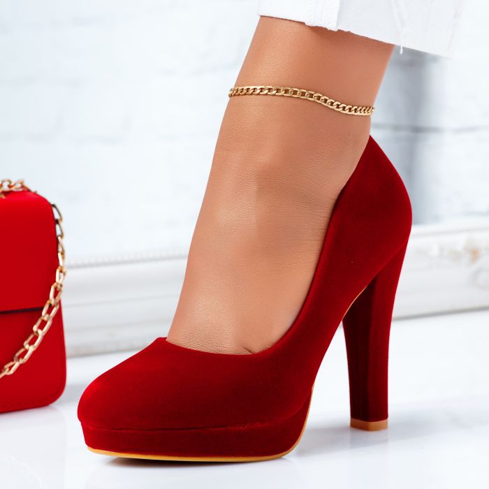 Alkalmi sarkú cipő Piros Susana #6680M