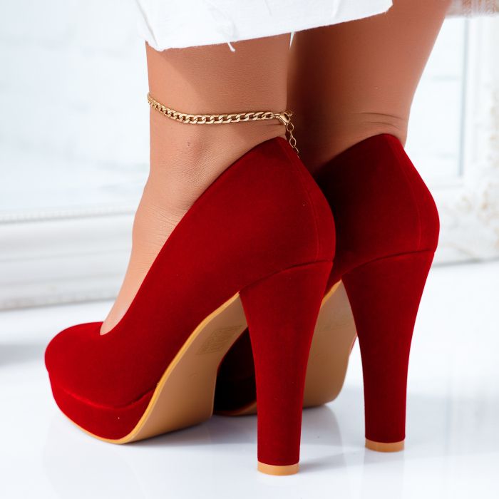 Alkalmi sarkú cipő Piros Susana #6680M