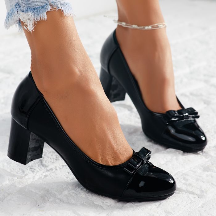 Magas sarkú cipő Fekete  Ana #7003M