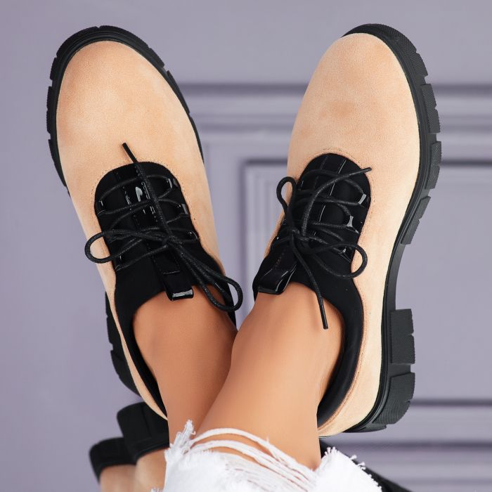 Дамски ежедневни обувки Querina Бежово #7096M