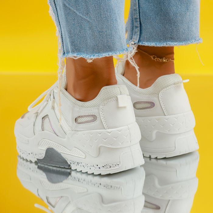 Дамски спортни обувки Cleo Бял #7001M