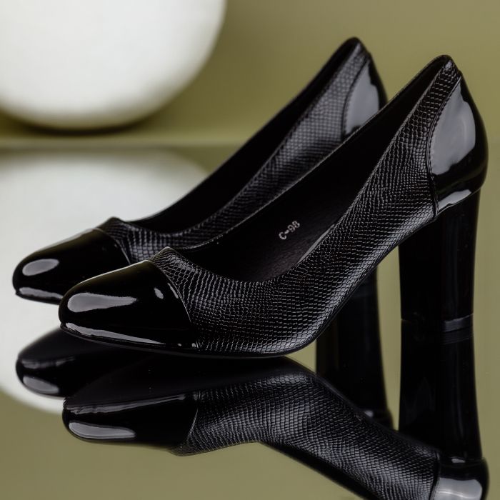 Magas sarkú cipő Fekete  Samara #7049M