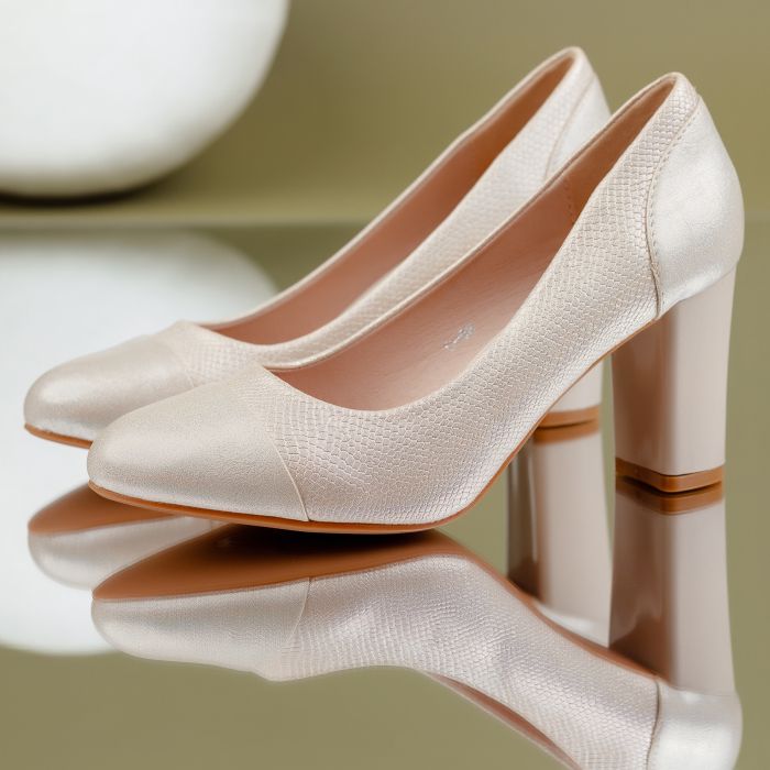 Magas sarkú cipő  Rózsaszín-Aranysárga  Samara #7050M