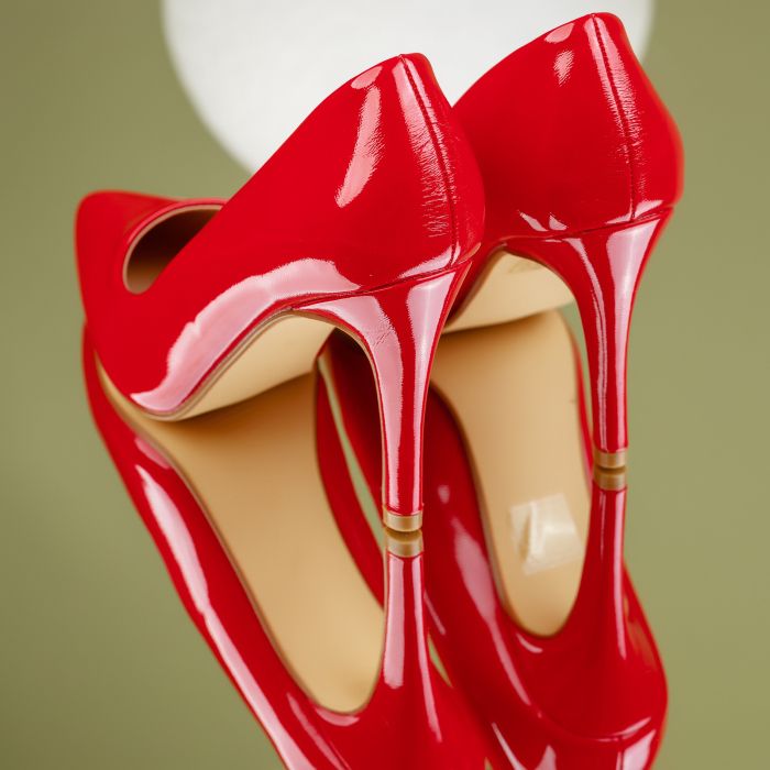 Pantofi Dama cu Toc Adana Rosii #7120M
