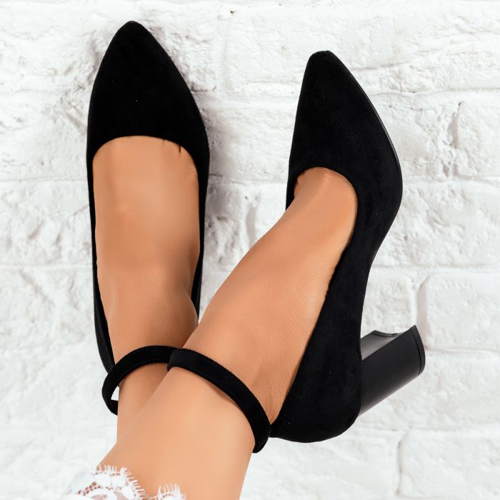 Magas sarkú cipő Fekete Callie2 #8025M