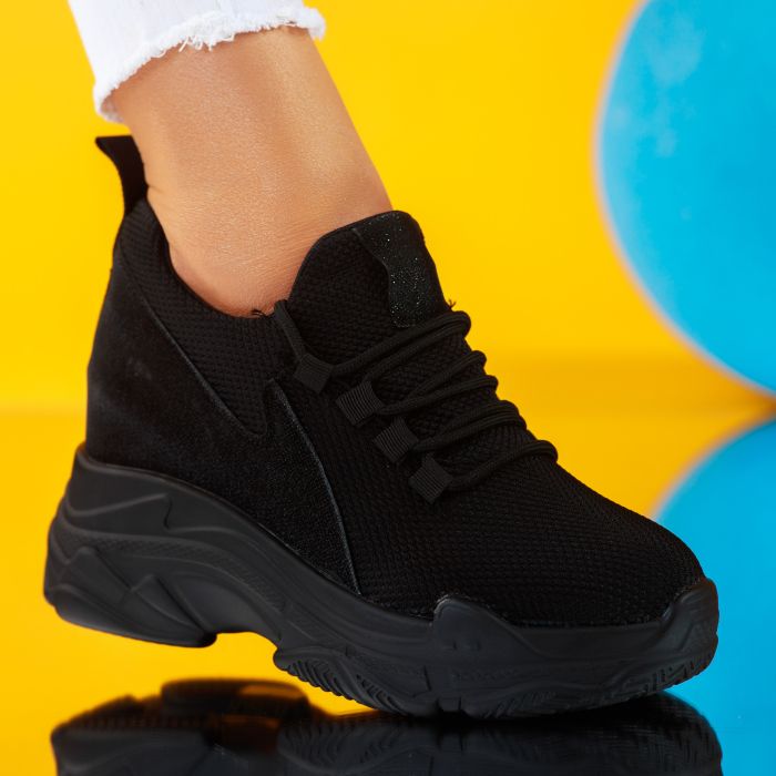 Arya Női Fekete Sportcipő Platformmal #9517