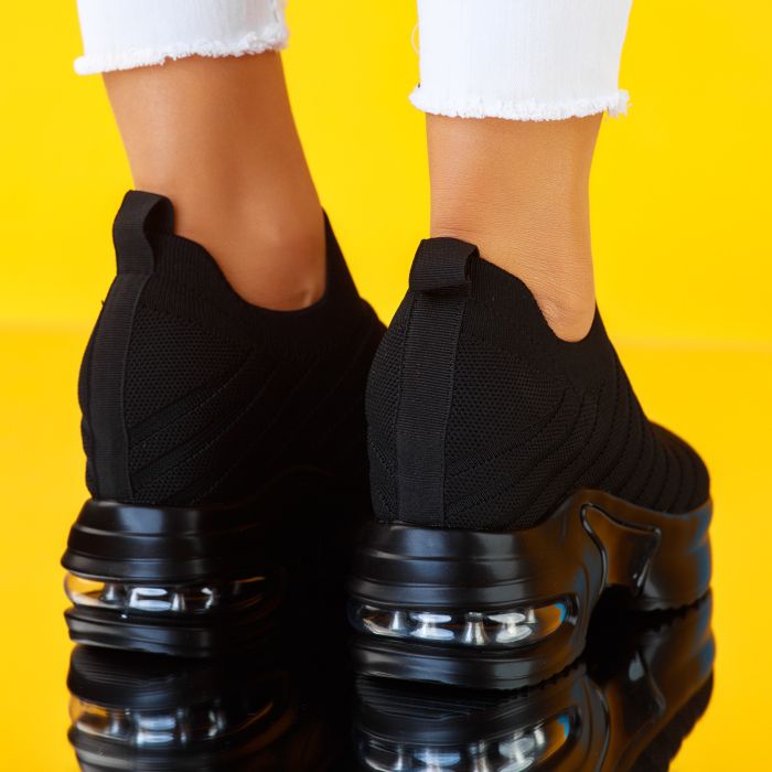 Maria2 Női Fekete Sportcipő Platformmal #9501