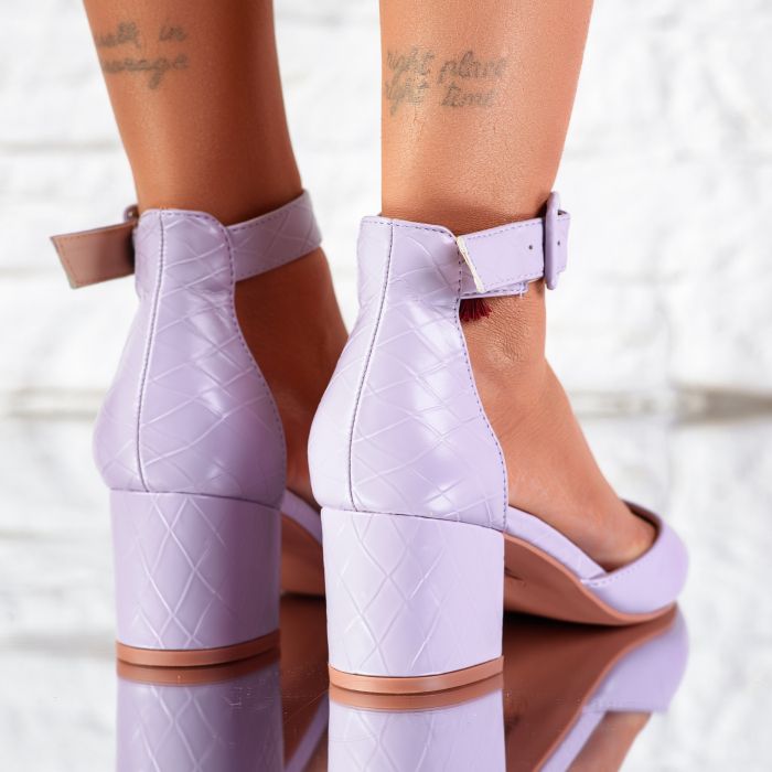 Дамски обувки с токчета Victoria лилаво #9665