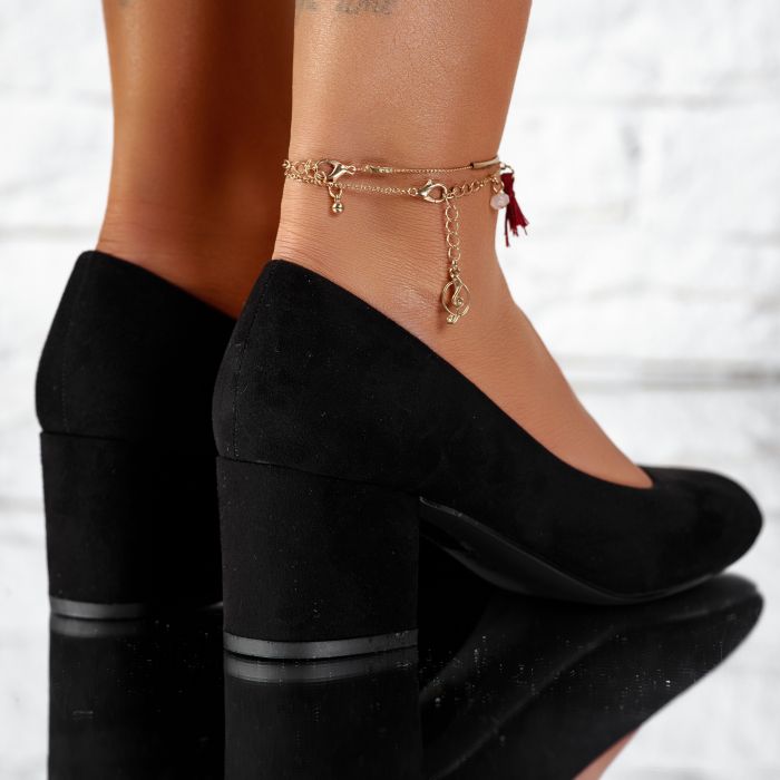 Дамски обувки с токчета Emotion Черен #9627
