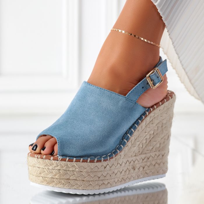 Sandale Dama cu Platforma Ami Albastre #11310