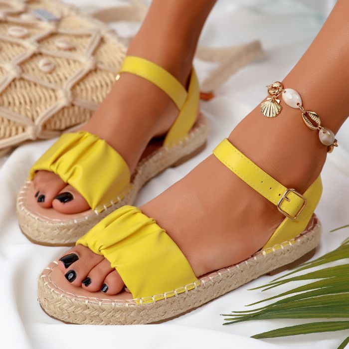 Дамски сандали  Gia жълт #11428