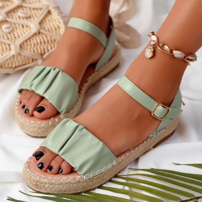 Дамски сандали  Gia зелено #11430