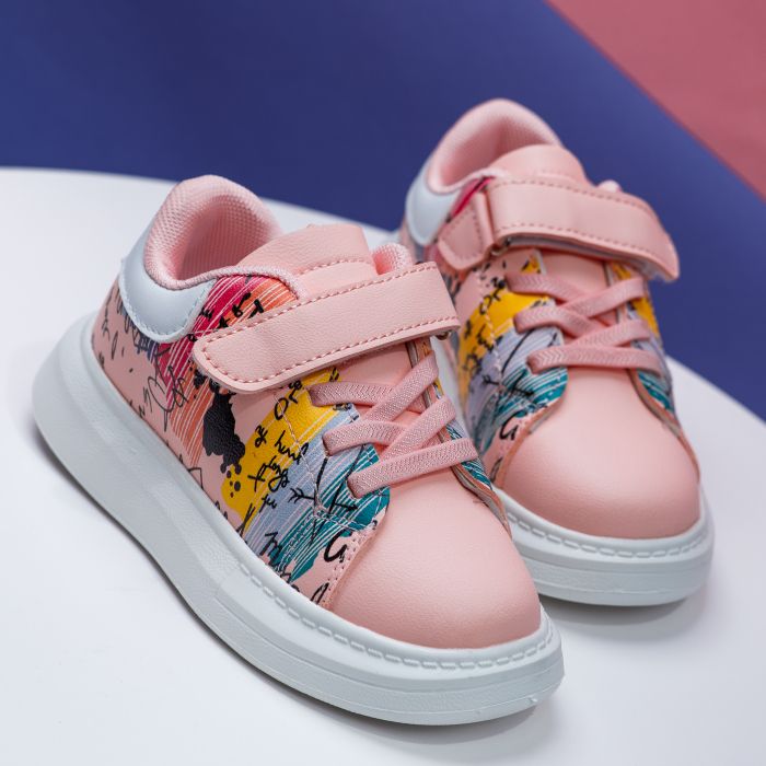 Спортни обувки за деца Margot Розово/Бяло #12217