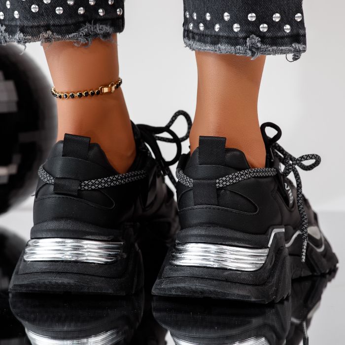 Viena Női Fekete Sportcipő #12018