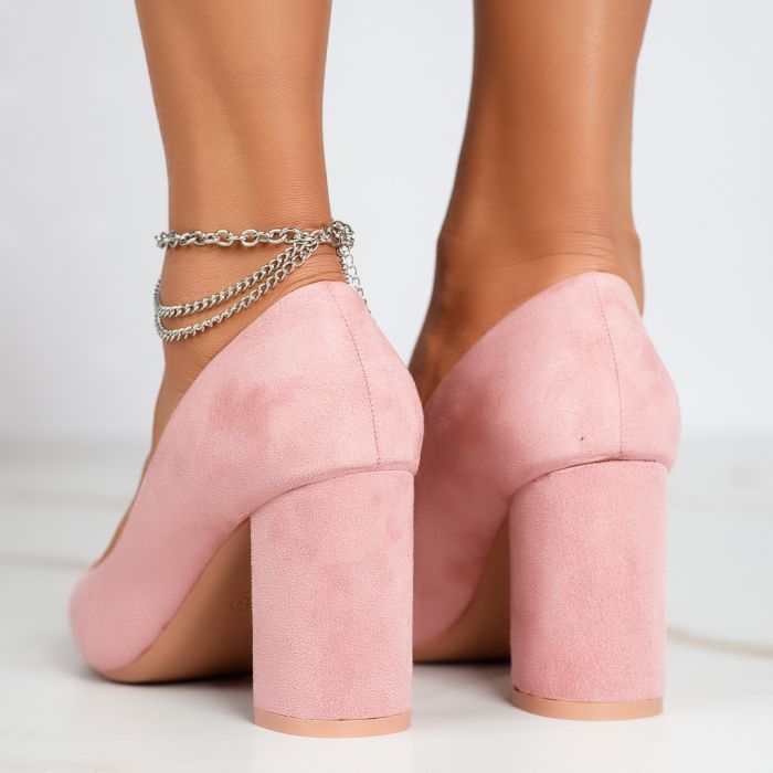 Дамски обувки с ток Daria Розово #12363
