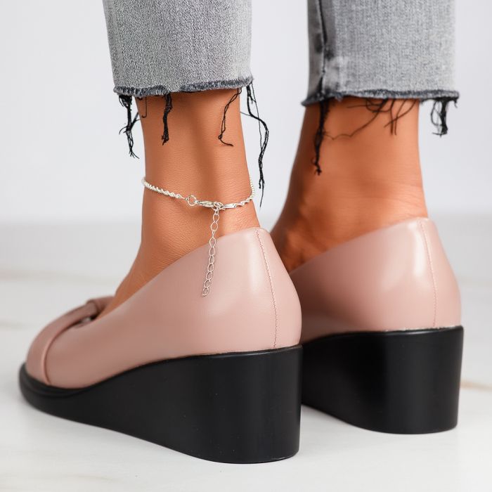 Ежедневни дамски обувки с платформа Elena Бежово #12340
