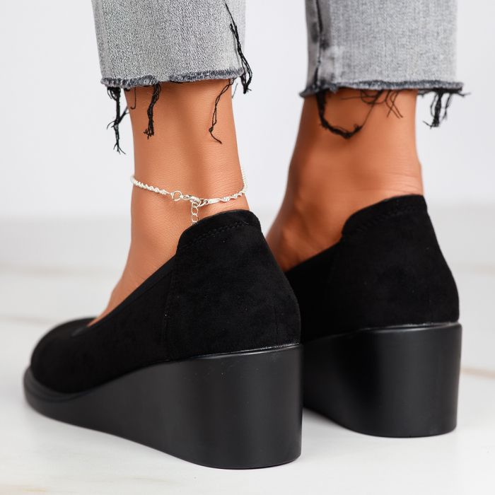 Rhodos Női Fekete2 Alkalmi Cipő Platformmal #12339